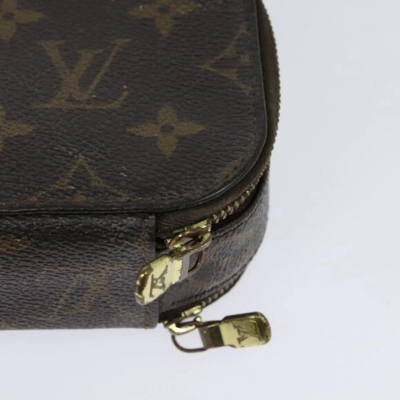 LOUIS VUITTON Monogram Trousse Brush PM Cosmetic Pouch M47510 LV Auth 120867 - Picture 3 of 16